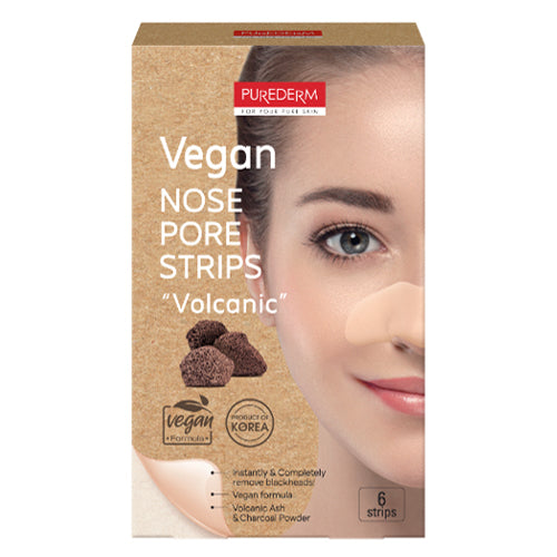 PUREDERM Vegan Nose Pore 6 Strips Volcanic