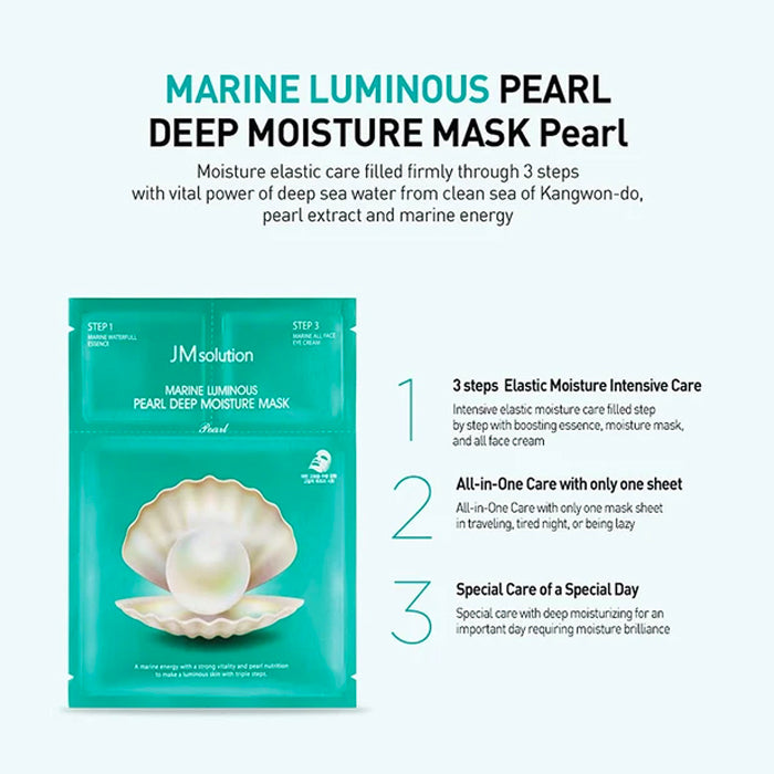 JM Solution Marine Luminous Pearl Deep Moisture Mask 10 Pack