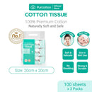 Purcotton Cotton Tissue 100% Premium Cotton ( 3-in-1 Packs )