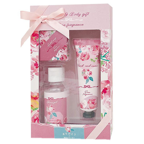 Rose Bath & Body Care Gift Hand Cream & Shower Gel & Soap Set