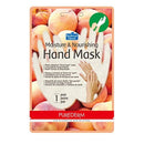 Purederm Moisture & Nourishing Hand Mask in Peach scent.