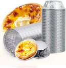 Disposable Egg Tart Moulds for Baking, Aluminum Foil Bakeware for Baking, 30pcs