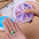 Medicine Dispenser Box Weekly Rotating Pill Case Splitter Storage Medicine 7 Lattices Pill Container
