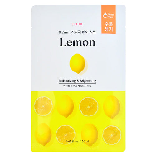 ETUDE 0.2 Therapy Air Mask-Lemon Moisturizing & Brightening 20ml