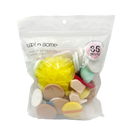 Jaspon Set of 35 Beauty Tool Lucky Puff, Soft Makeup Sponge Puff Set With Bath Net And Eyelashes Curler, Women Makeup Beauty Tool