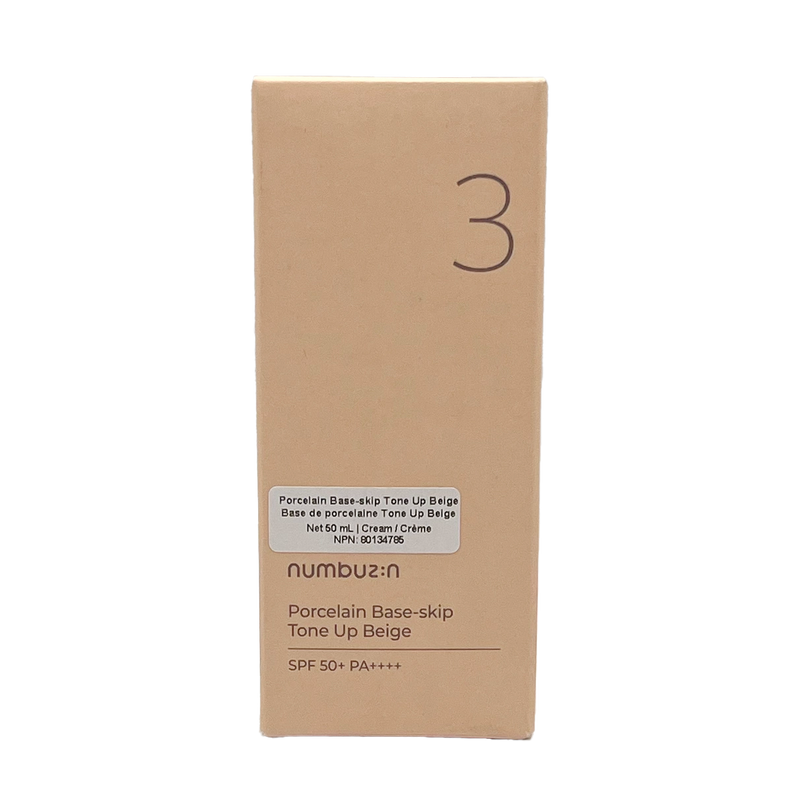 NUMBUZIN (NUMBUZ:N) 3 Porcelain Base-skip Tone Up Beige SPF50+ PA++++ 50mL