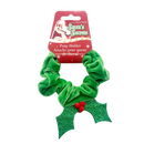 Chrismas style Poney Holder Hair Scrunchie Velvet With Glitter