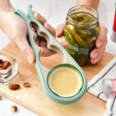 Jar Opener 5 in 1 Multi Function Can Opener Bottle Opener Kit with Silicone Handle