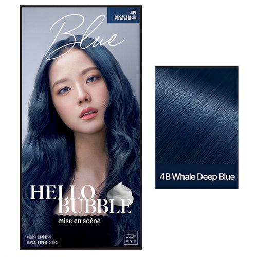 Mise En Scene Hello Bubble Hair Foam-Whale Deep Blue 4B