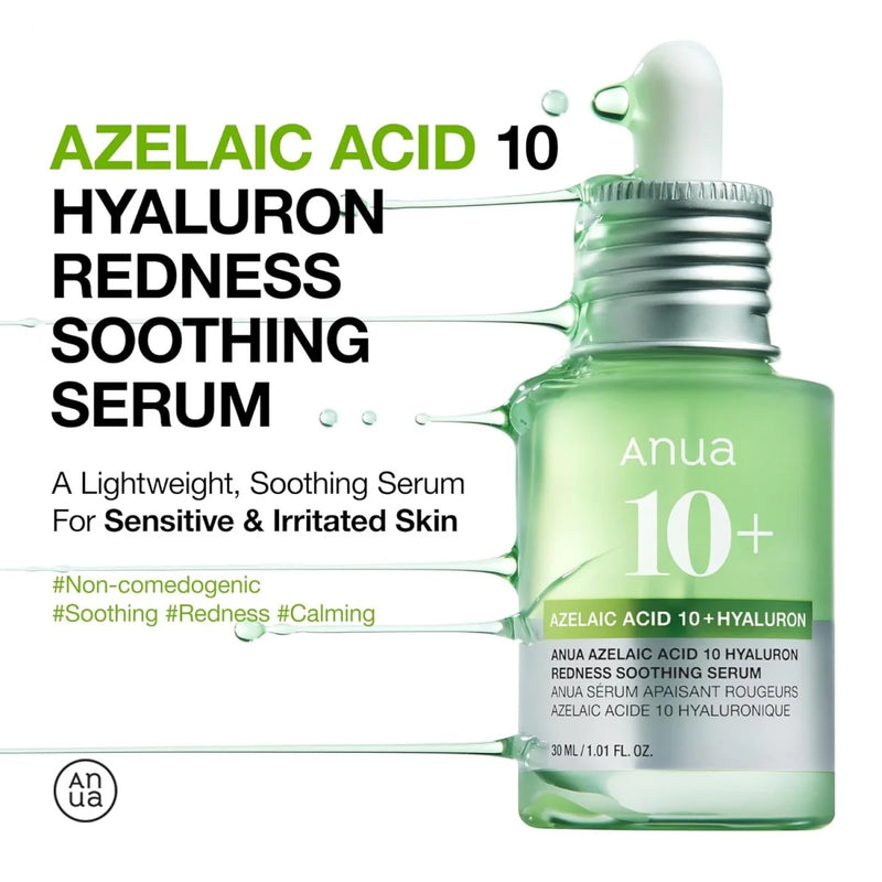 ANUA Azelaic Acid 10 Hyaluron Redness Soothing Serum 30ml
