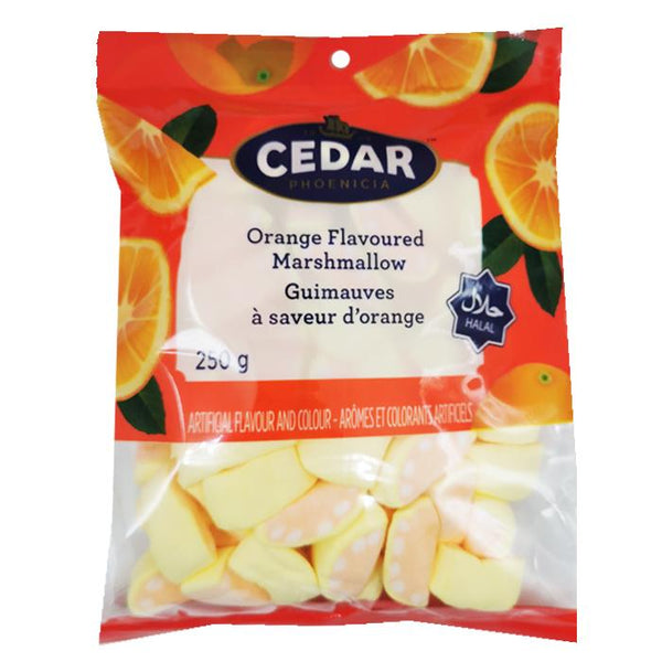 CEDAR Orange Flavoured Marshmallow 250g