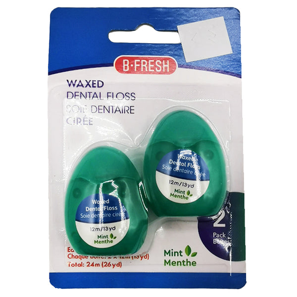 B-Fresh Waxed Dental Floss-Mint 2pcs