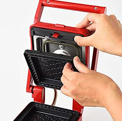 [BOE083] Bruno Single Sandwich Maker Waffle Toast Breakfast Machine-Red