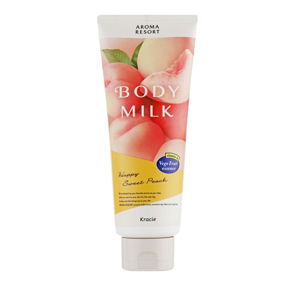 Kracie Aroma Resort Body Milk-Happy Sweet Peach 200g