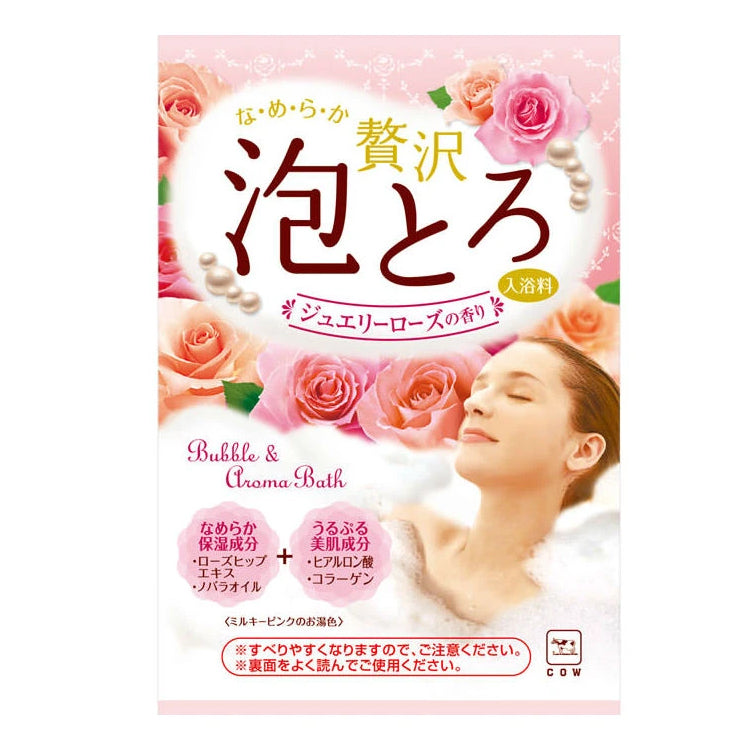 COW BRAND Bubble Aroma Bath-Jewelry Rose 30g