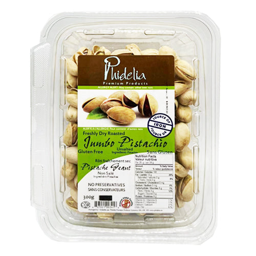 Phidelia Dry Roasted Jumbo Pistachio-Unsalted 300g