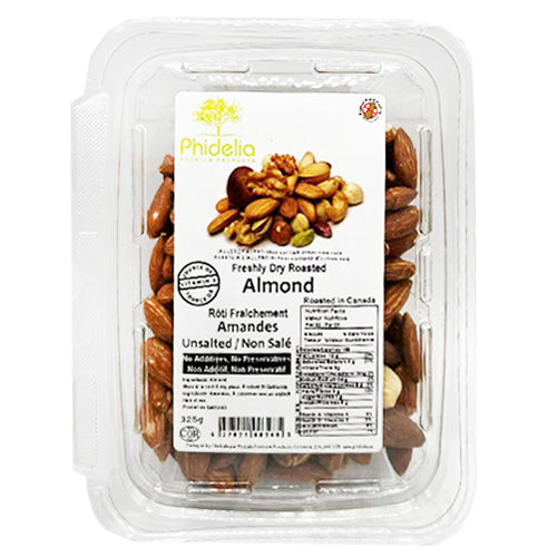 Phidelia Freshly Dry Roasted Almond-unsalted 325g