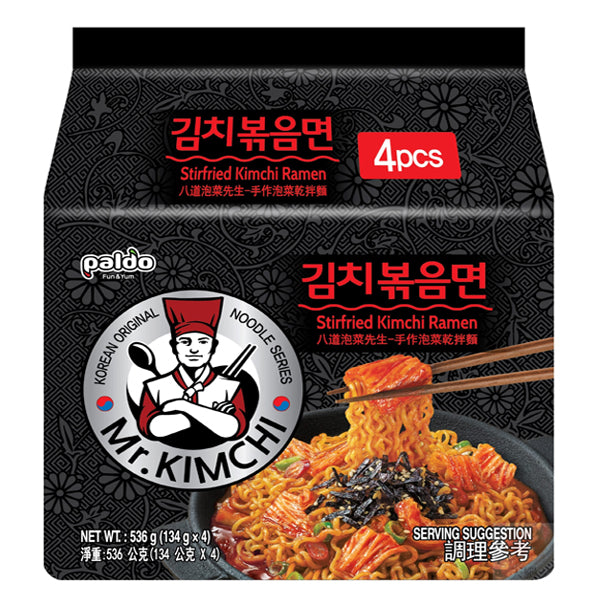 Paldo Stirfried Kimchi Ramen Noodle 134g*4