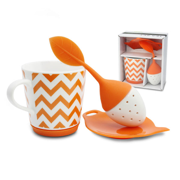 "Spring" Teacup and Infuser Set in Gift Box