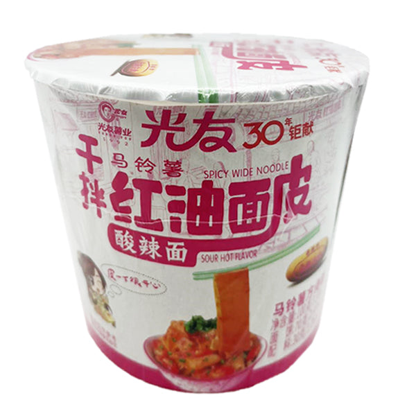 Guangyou Spice Wide Noodle Sour Hot Flavor 100g