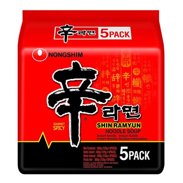 农心辛字面 5*120g