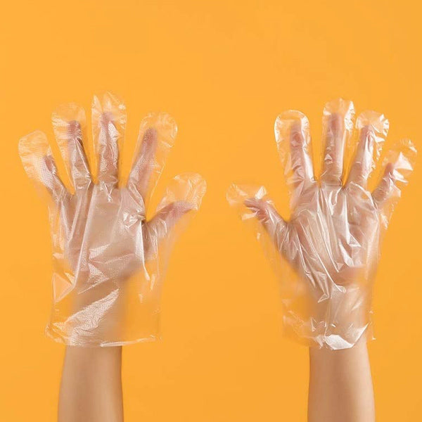 Chahua Disposable Glove Clear Plastic Gloves 100pcs