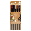 Good Lucky Alloy Chopsticks 5 Pairs