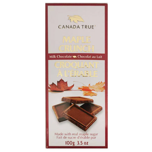 Canada True Maple Crunch Milk Chocolate Bar 100g