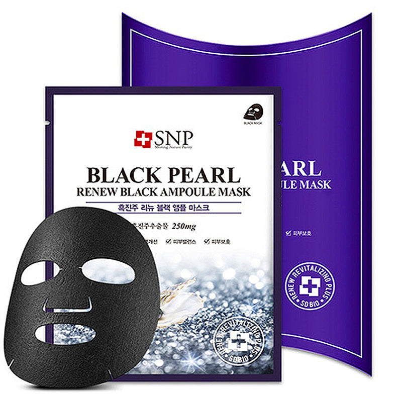 SNP Black Pearl Renew Black Ampoule Mask 25ml*10