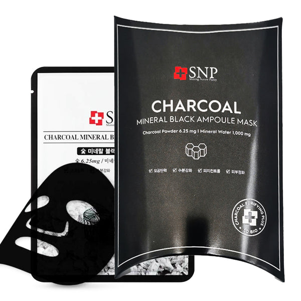 SNP Charcoal Mineral Black Ampoule Mask 25ml*10