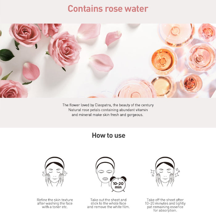 Jisiyan Pink Rose Firming and Moisturizing Mask 10pcs
