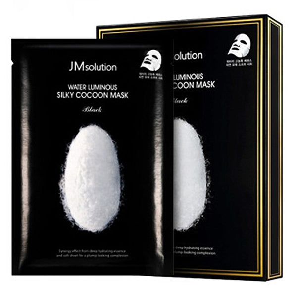 JM Solution Water Luminous Silky Cocoon Mask Black 10Pcs