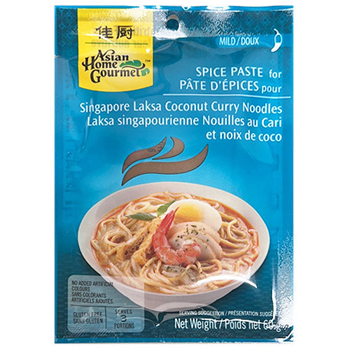Asian Home Gourmet Spice Paste for Singapore Laksa Coconut Curry Noodles 60g