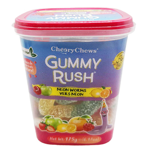 Cheery Chews Gummy Rush-Neon Worms 175g