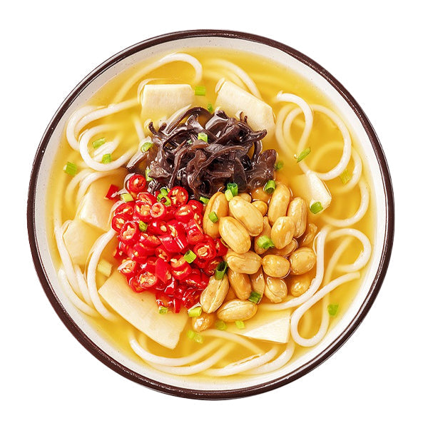 Hakka Gatama Rice Instant Noodles Red Oil Surface Leather Display Abay Rice Flour Super Spicy