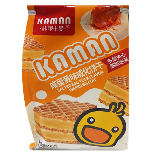 卡曼威化饼干-咸蛋黄味 218g
