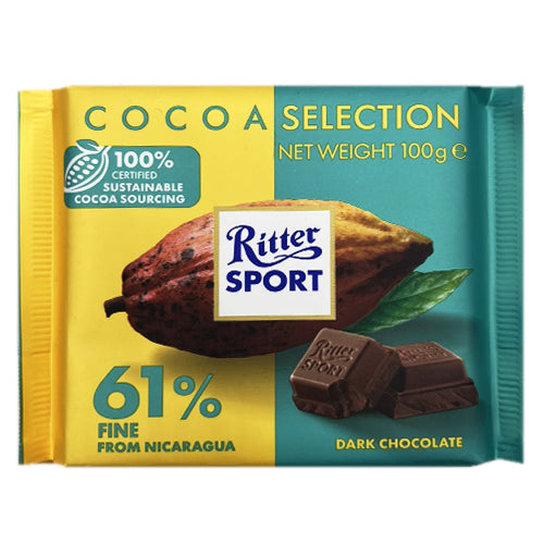 Ritter Sport 61% 可可黑巧克力 100g