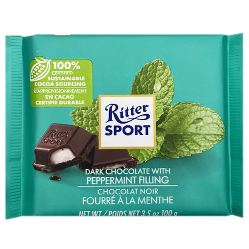 Ritter Sport 薄荷夹心黑巧克力 100g