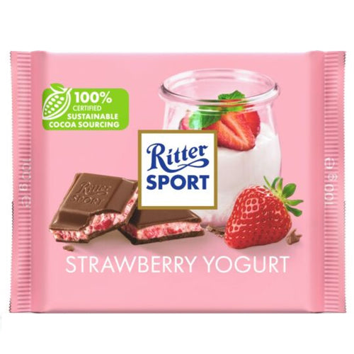 Ritter Sport Milk Chocolate with Strawberry Creme 100g