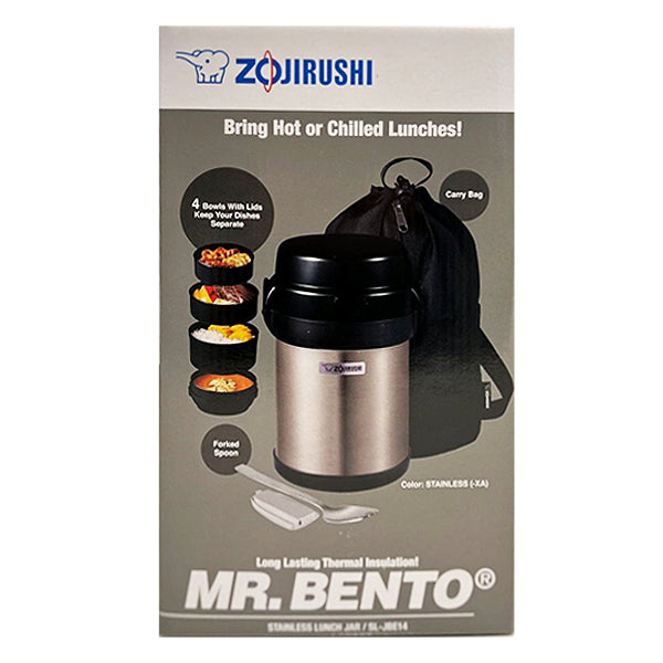 Zojirushi SL-JBE14 Bento Stainless Lunch Jar 41 Oz Black/Pink