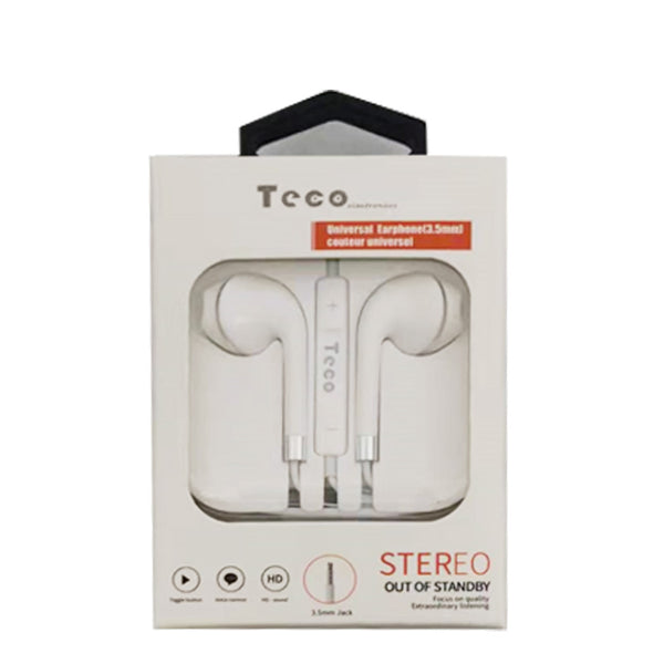 Teco Universal Earphone (3.5mm) T02 White