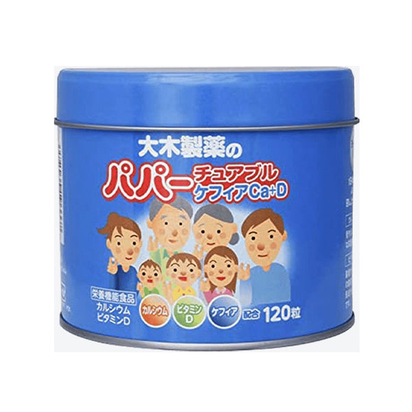 日本大木制药乳酸菌维生素VD钙片补钙120粒